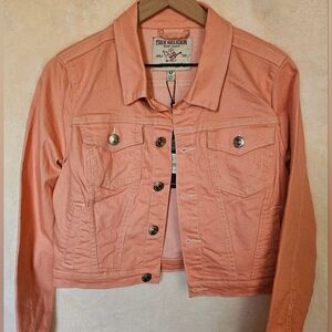 True Religion Women's Color Coral Jean Jacket Size L
